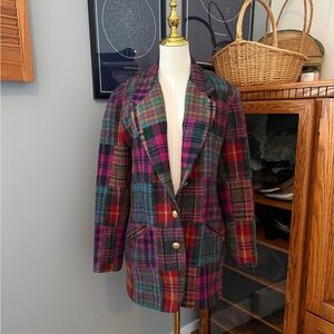Vintage 90s Plaid Blazer